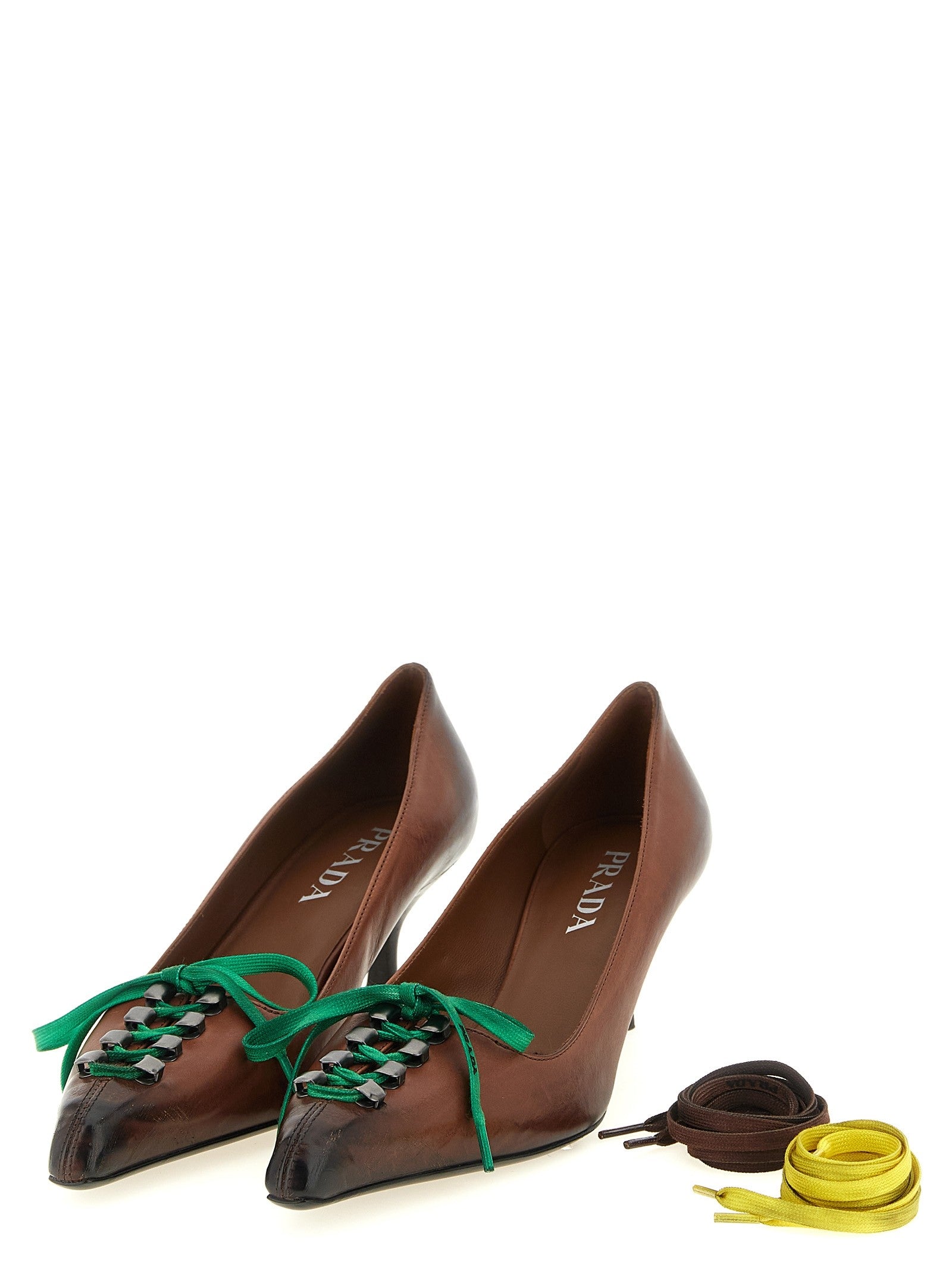 PRADA Leather Pumps Brown