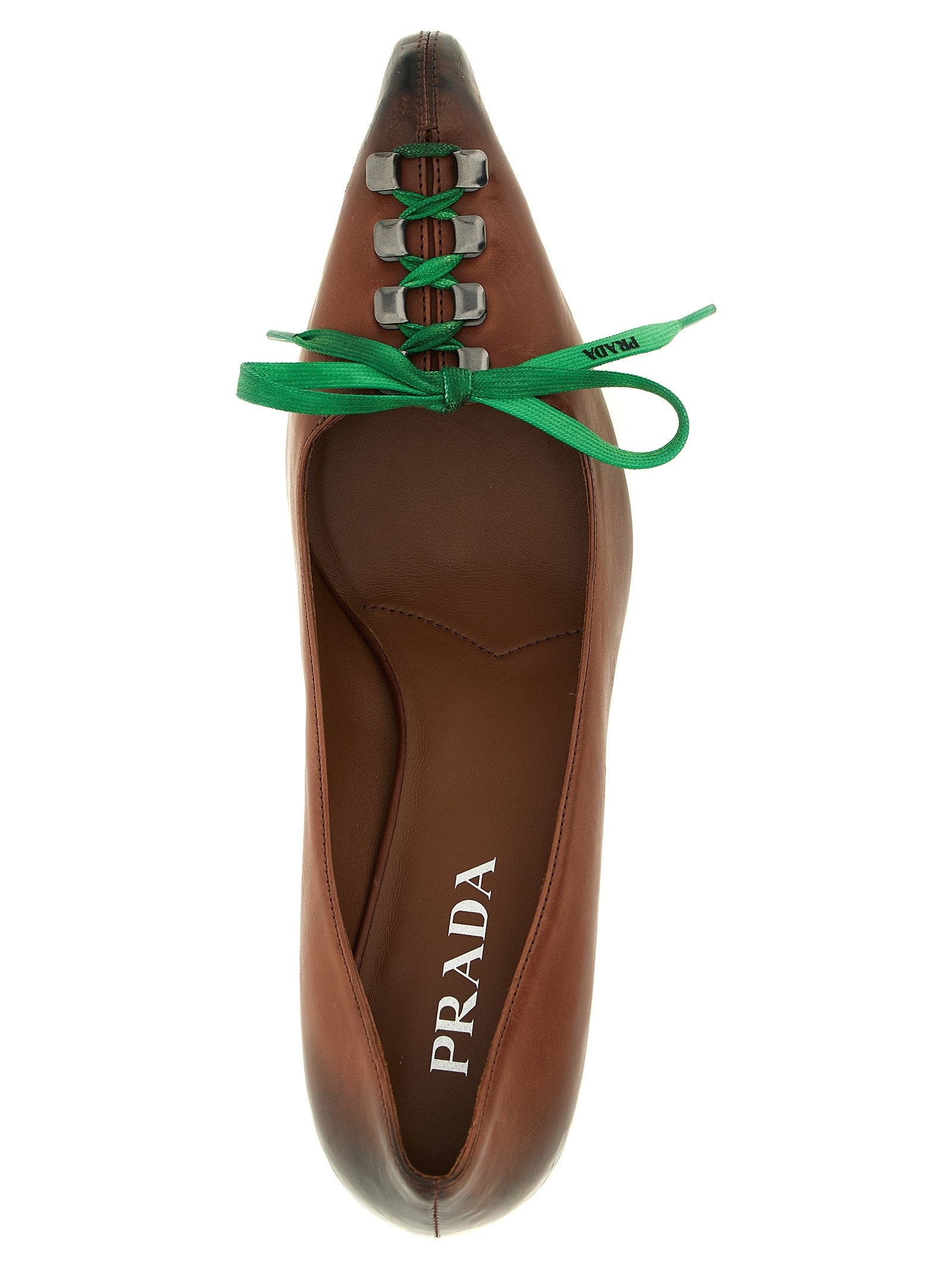 PRADA Leather Pumps Brown