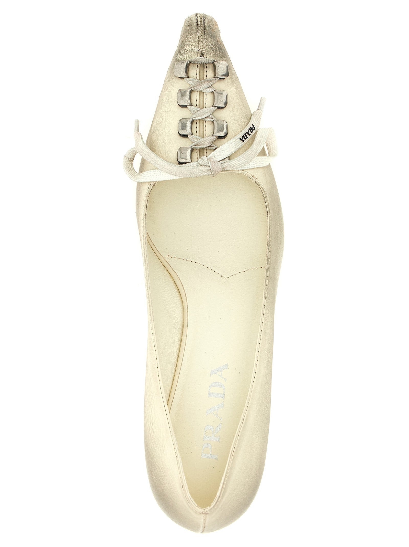 PRADA Leather Pumps White