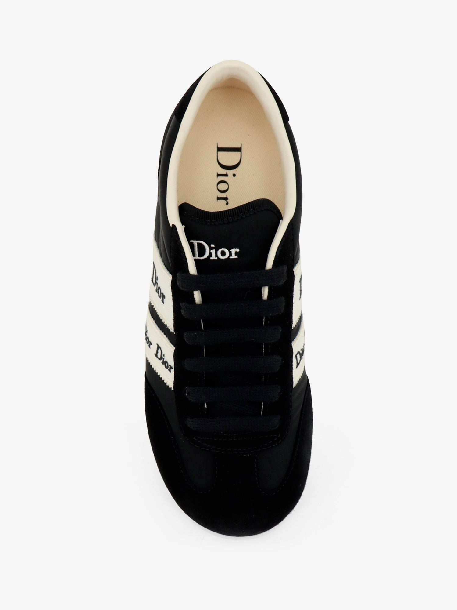 Dior Women's Leather Ribbon Sneakers Black