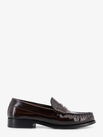Alohas Women's Leather Rivet Loafers Brown