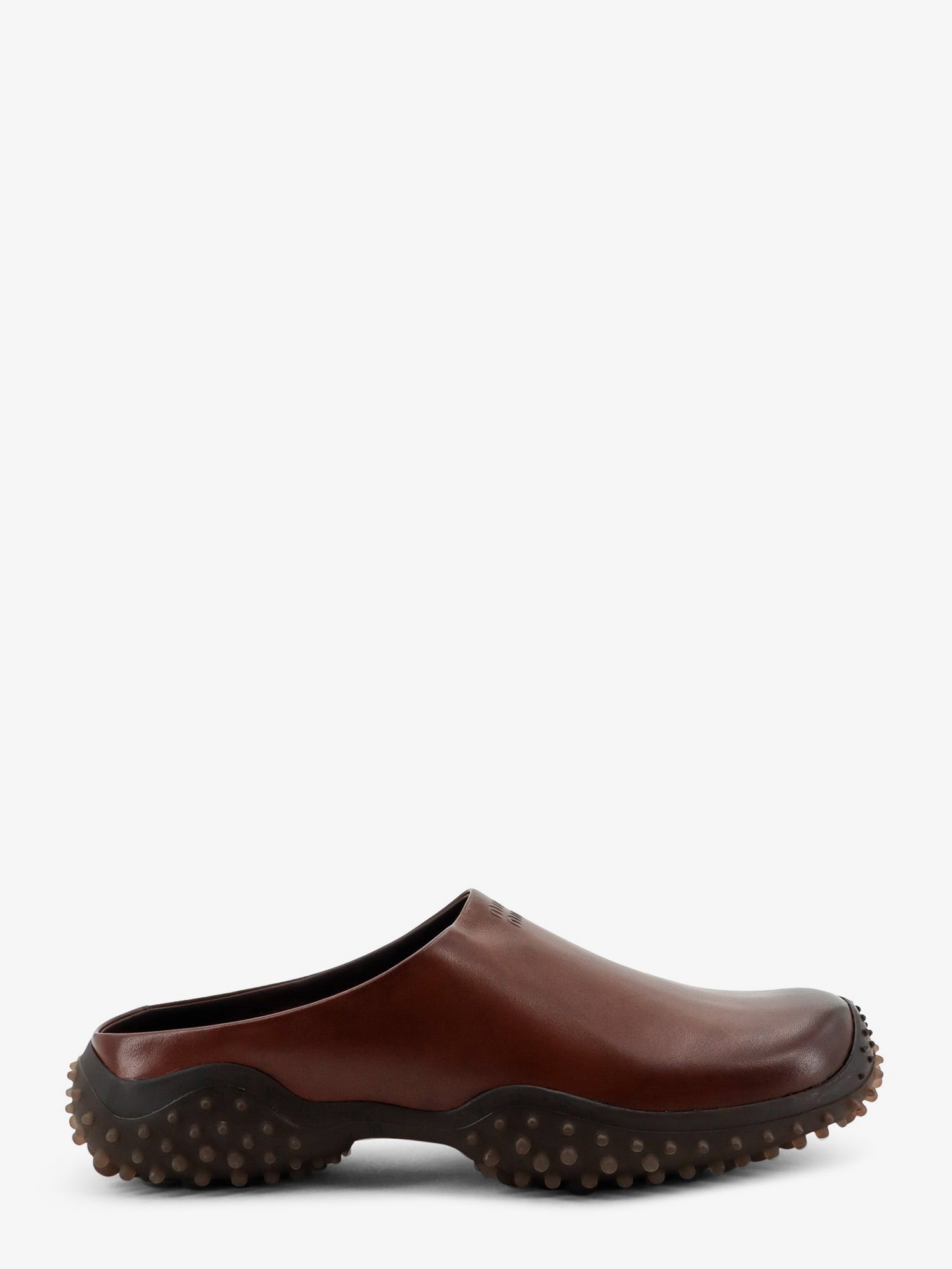 Miu Miu Women's Leather Sabot Brown