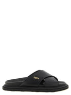 Moschino Leather Sabots Black