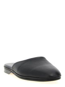 Brioni Leather Sabots Black