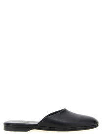 Brioni Leather Sabots Black