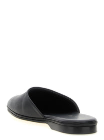 Brioni Leather Sabots Black