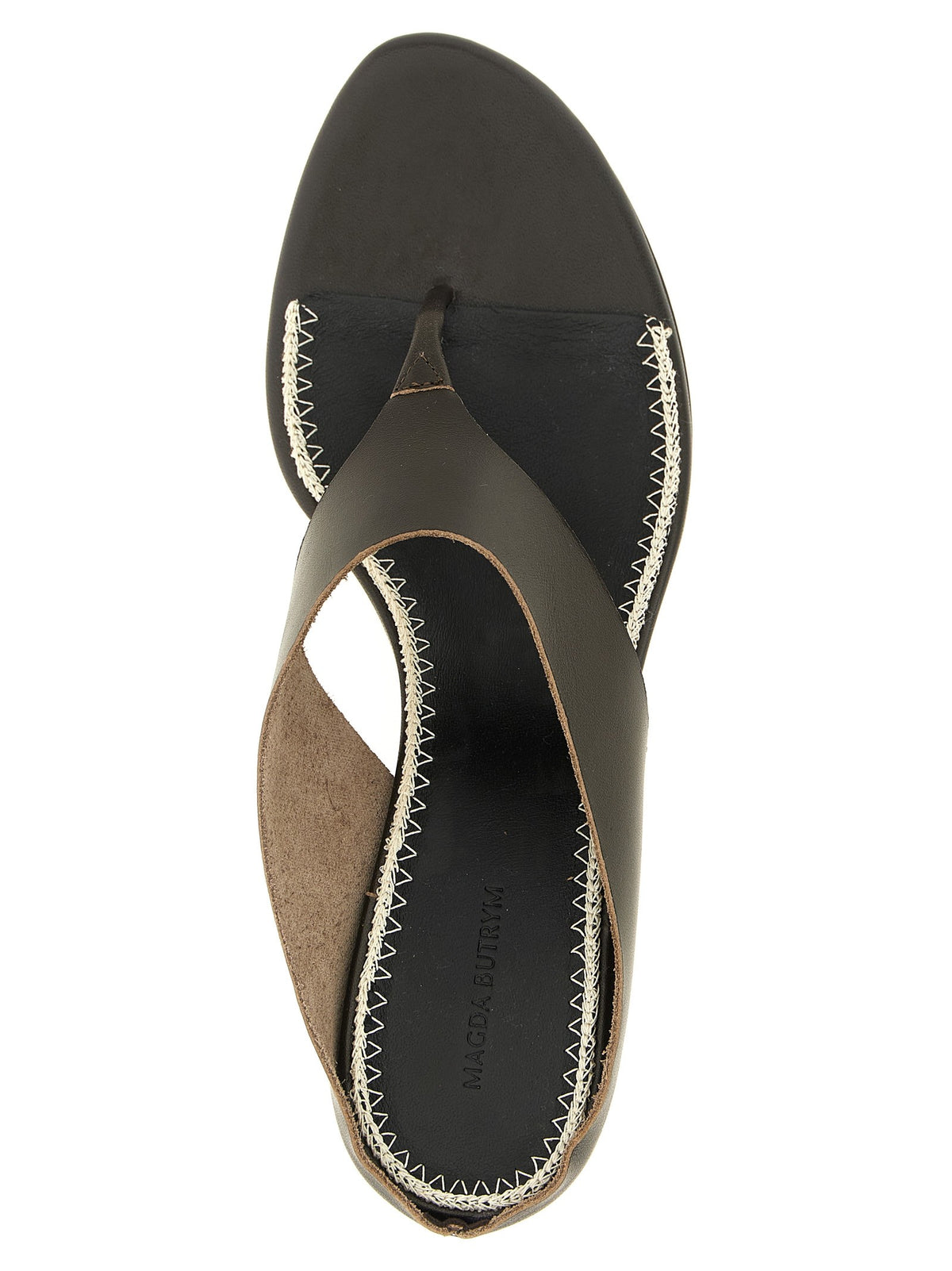 Magda Butrym Leather Sandals Brown, view 4