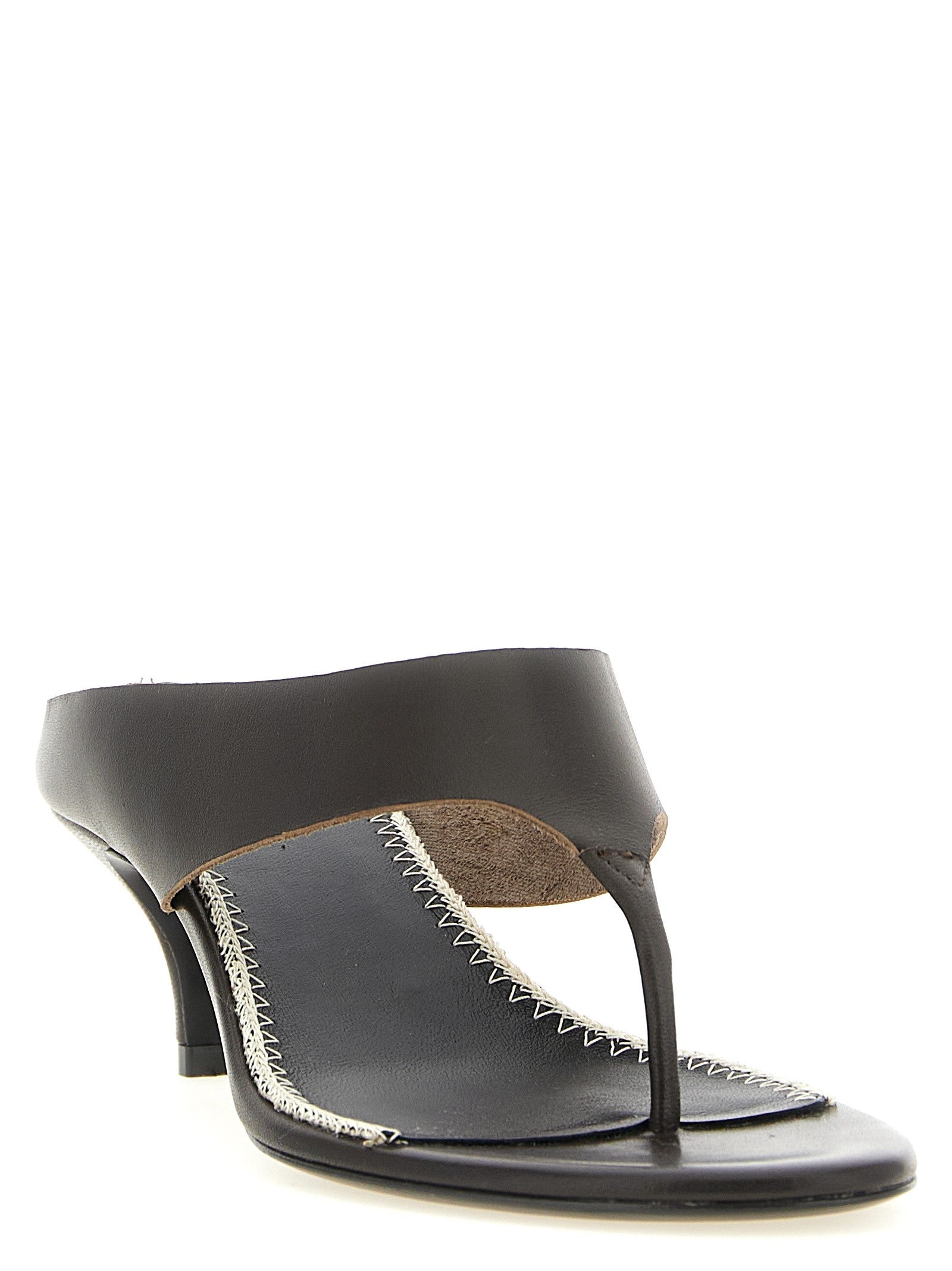 Magda Butrym Leather Sandals Brown