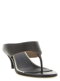 Magda Butrym Leather Sandals Brown