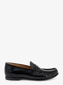 Fendi Men's Leather Scrunch Loafers Black