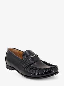 Fendi Men's Leather Scrunch Loafers Black