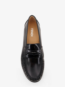 Fendi Men's Leather Scrunch Loafers Black