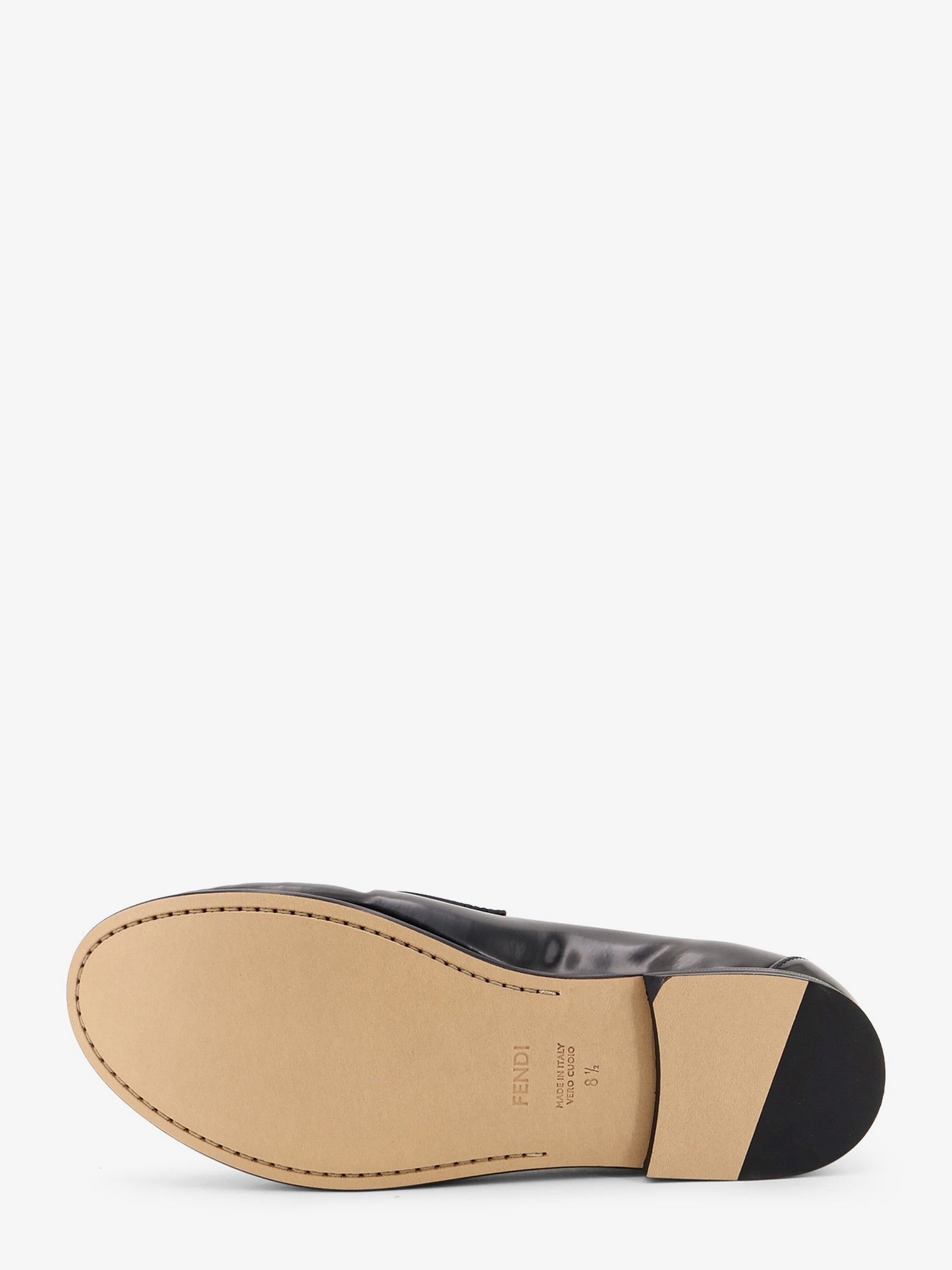 Fendi Men's Leather Scrunch Loafers Black