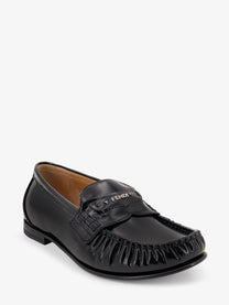 Fendi Women's Leather Scrunch Loafers Black