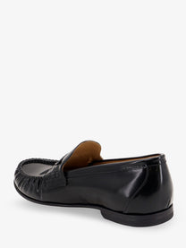 Fendi Men's Leather Scrunch Loafers Black