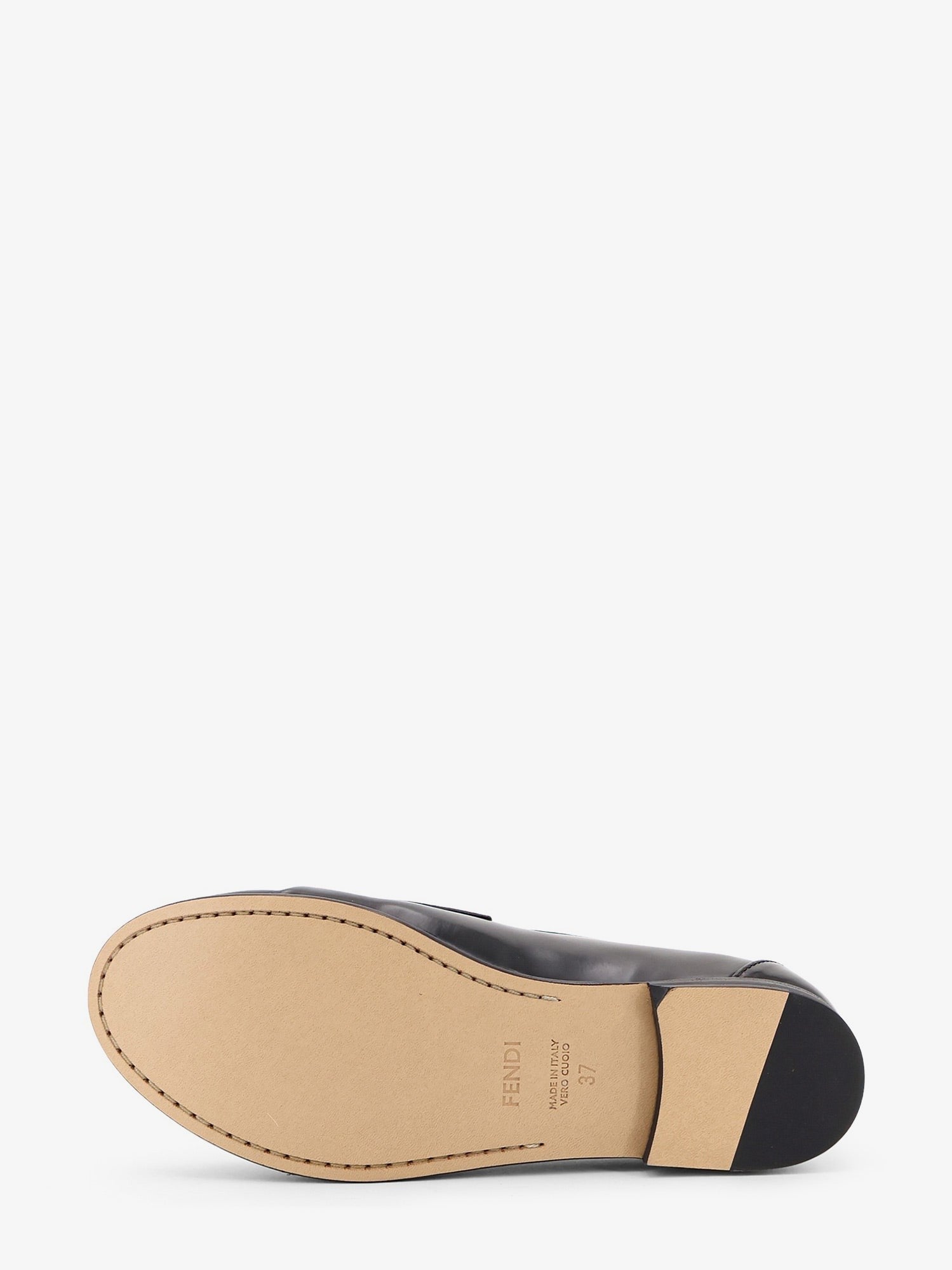 Fendi Women's Leather Scrunch Loafers Black