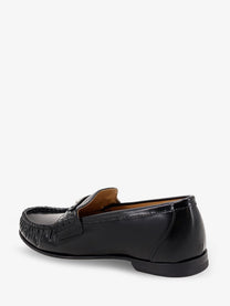Fendi Women's Leather Scrunch Loafers Black