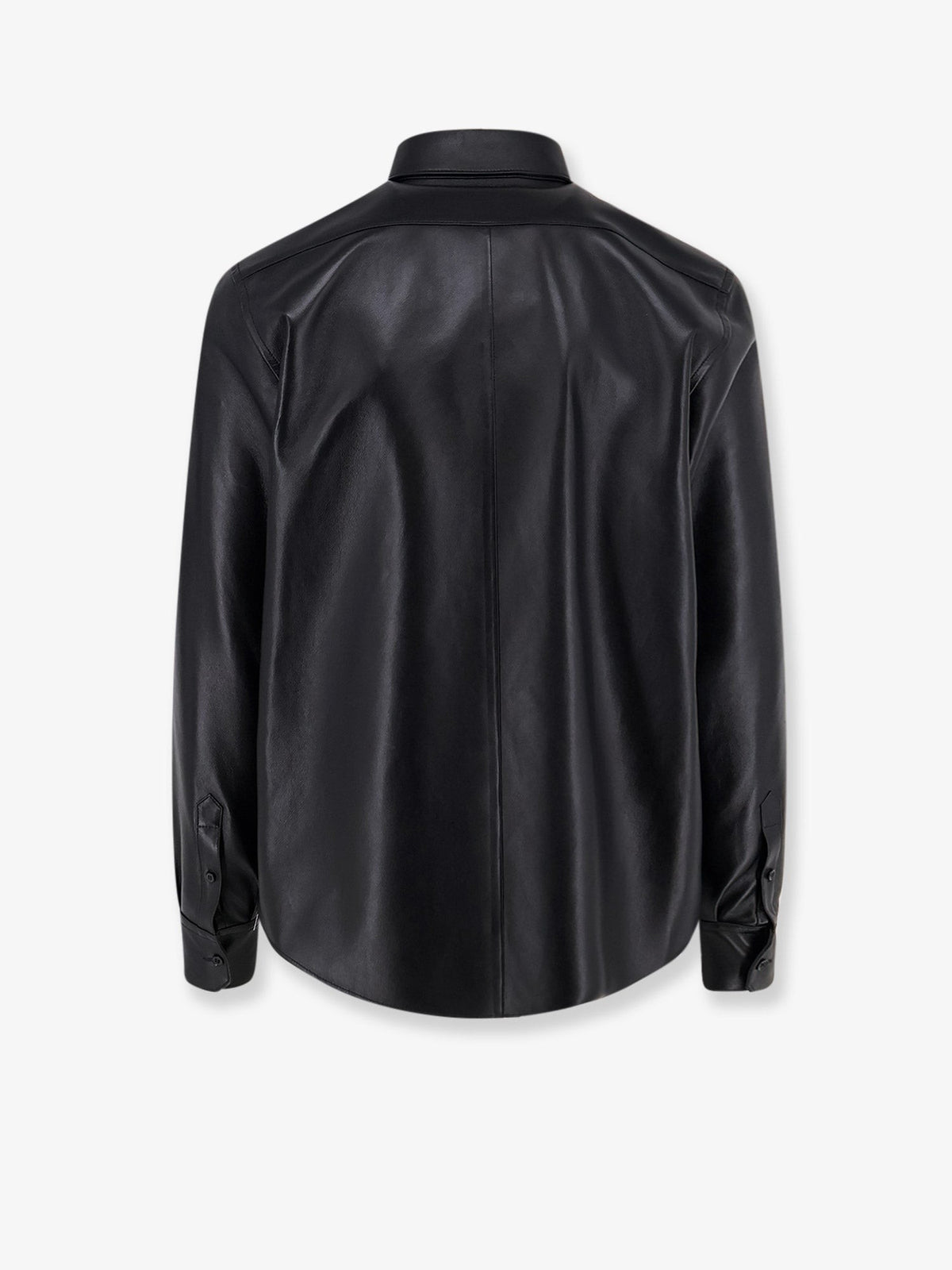 Dolce &amp; Gabbana Men's Leather Shirt Jacket Black
