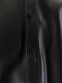 Dolce &amp; Gabbana Men's Leather Shirt Jacket Black