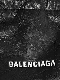 Balenciaga Men's Leather Shopper Phone Holder Black