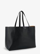 Saint Laurent Men's Leather Shopping Bag Black, view 3