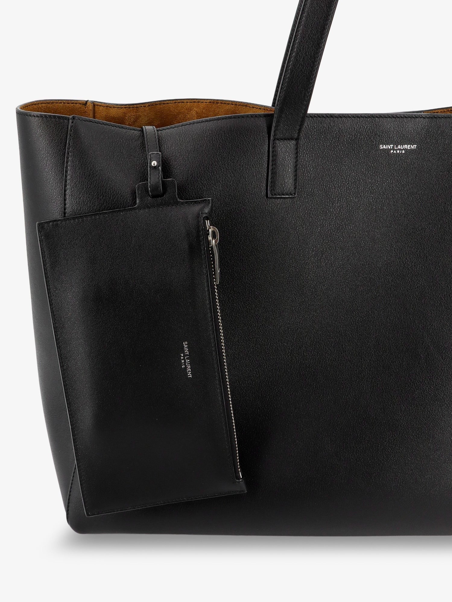 Saint Laurent Men's Leather Shopping Bag Black