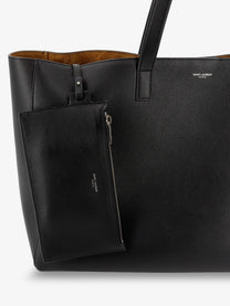 Saint Laurent Men's Leather Shopping Bag Black