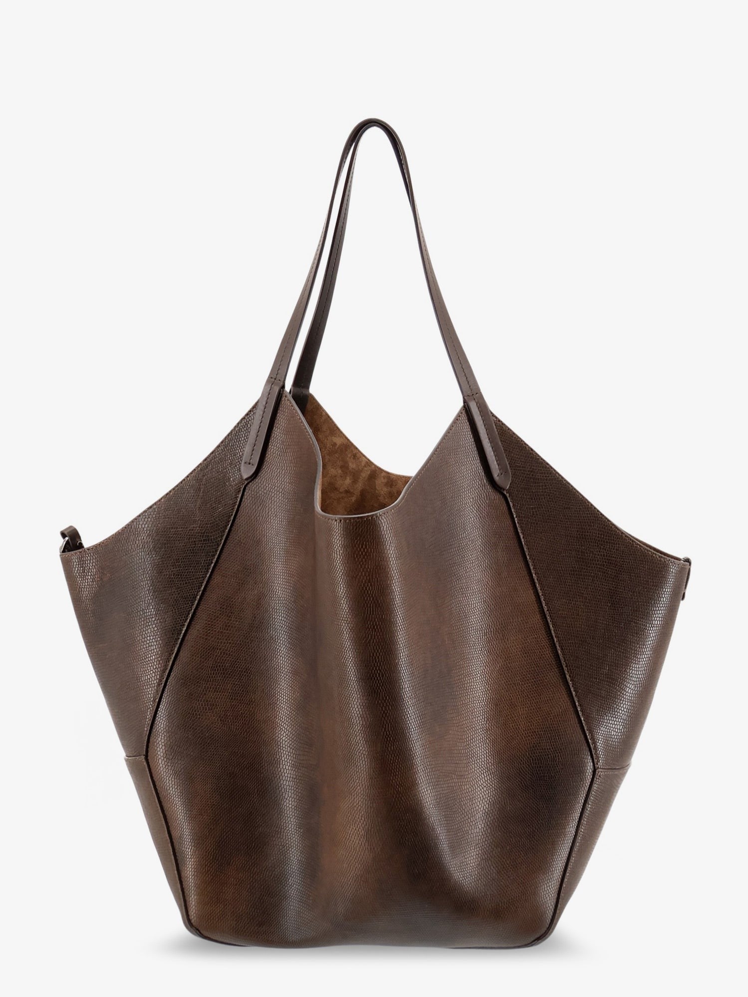 Brunello Cucinelli Women's Leather Shopping Bag Gold