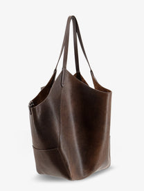 Brunello Cucinelli Women's Leather Shopping Bag Gold