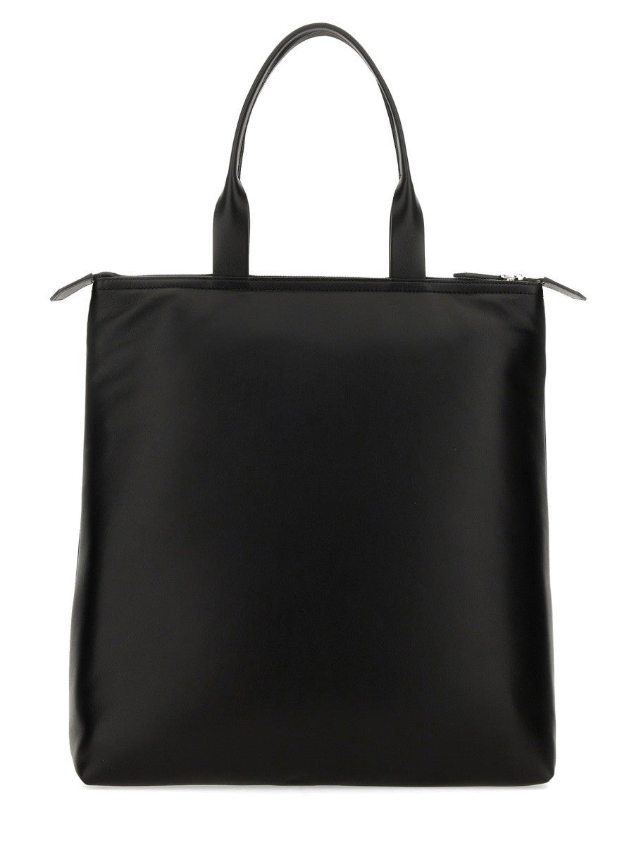 Dolce &amp; Gabbana Men's Leather Shopping Bag Black, view 2