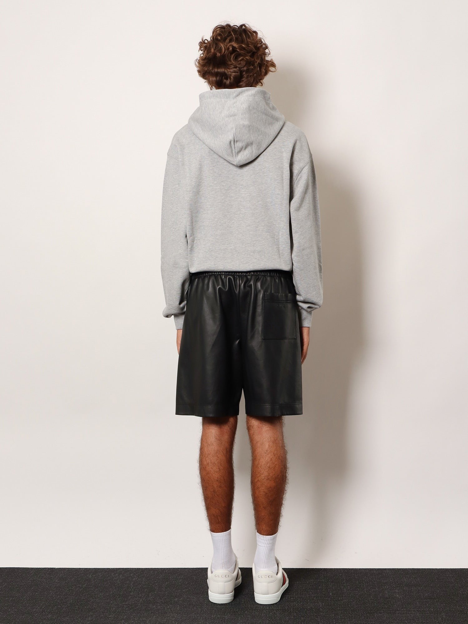 Gucci Men's Leather Shorts Black