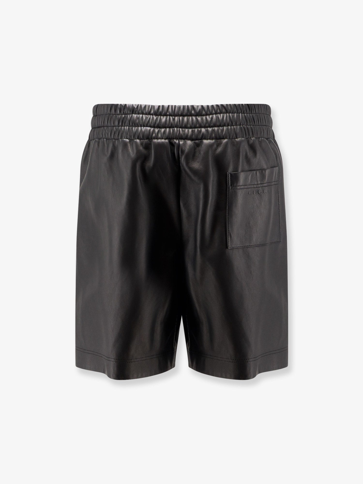 Gucci Men's Leather Shorts Black