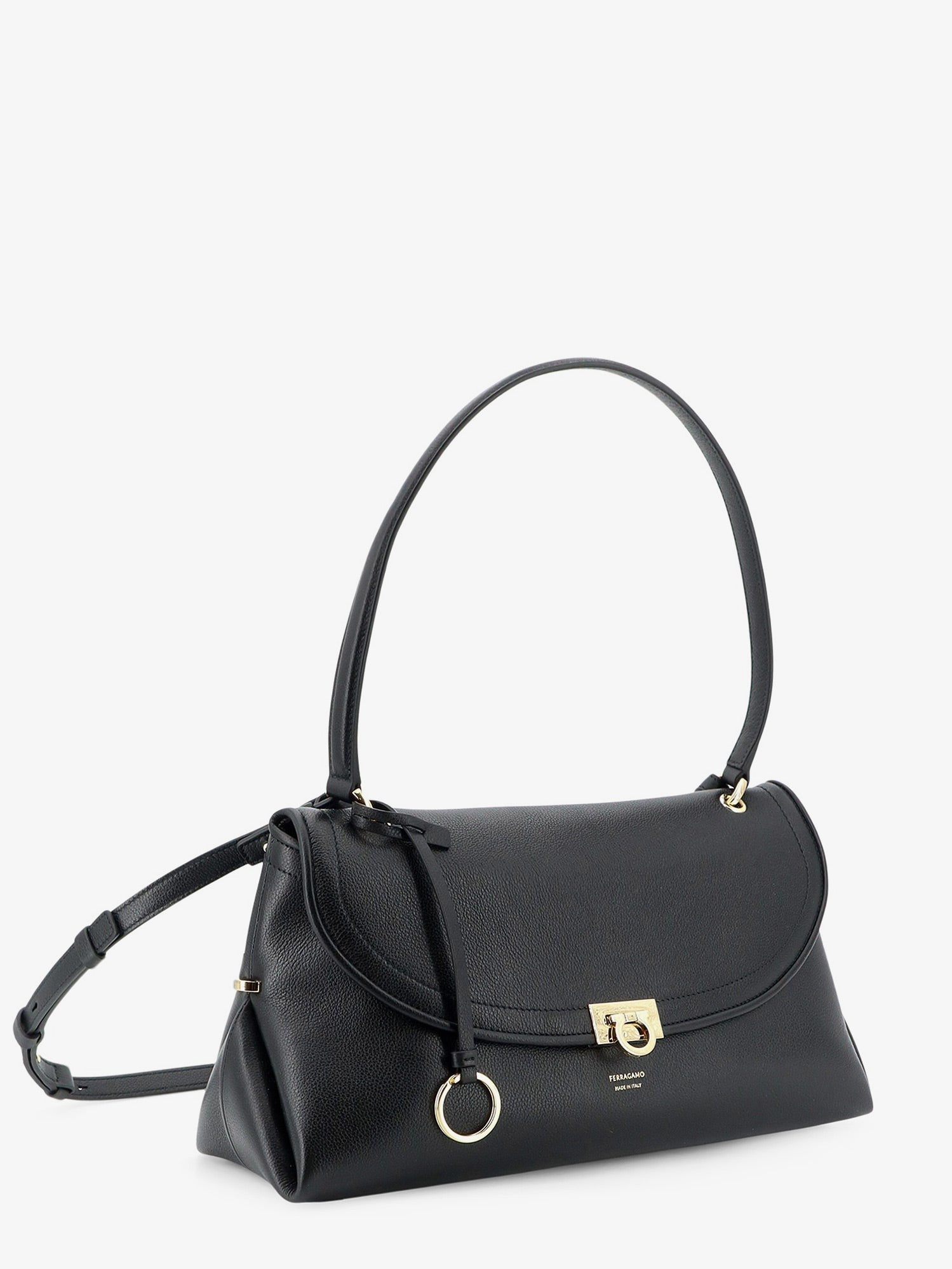Ferragamo Women's Leather Shoulder Bag Black