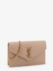 Saint Laurent Women's Leather Shoulder Bag Beige