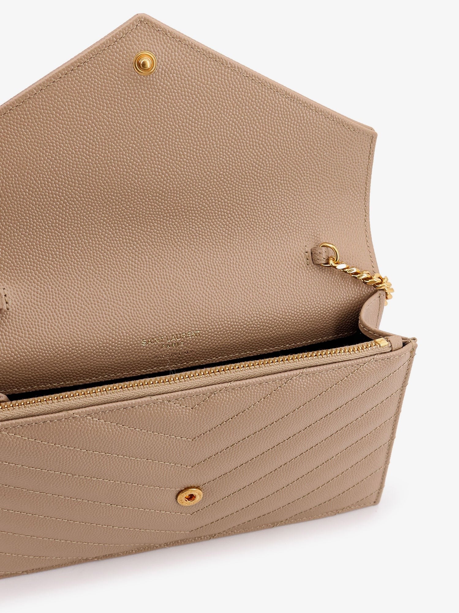 Saint Laurent Women's Leather Shoulder Bag Beige