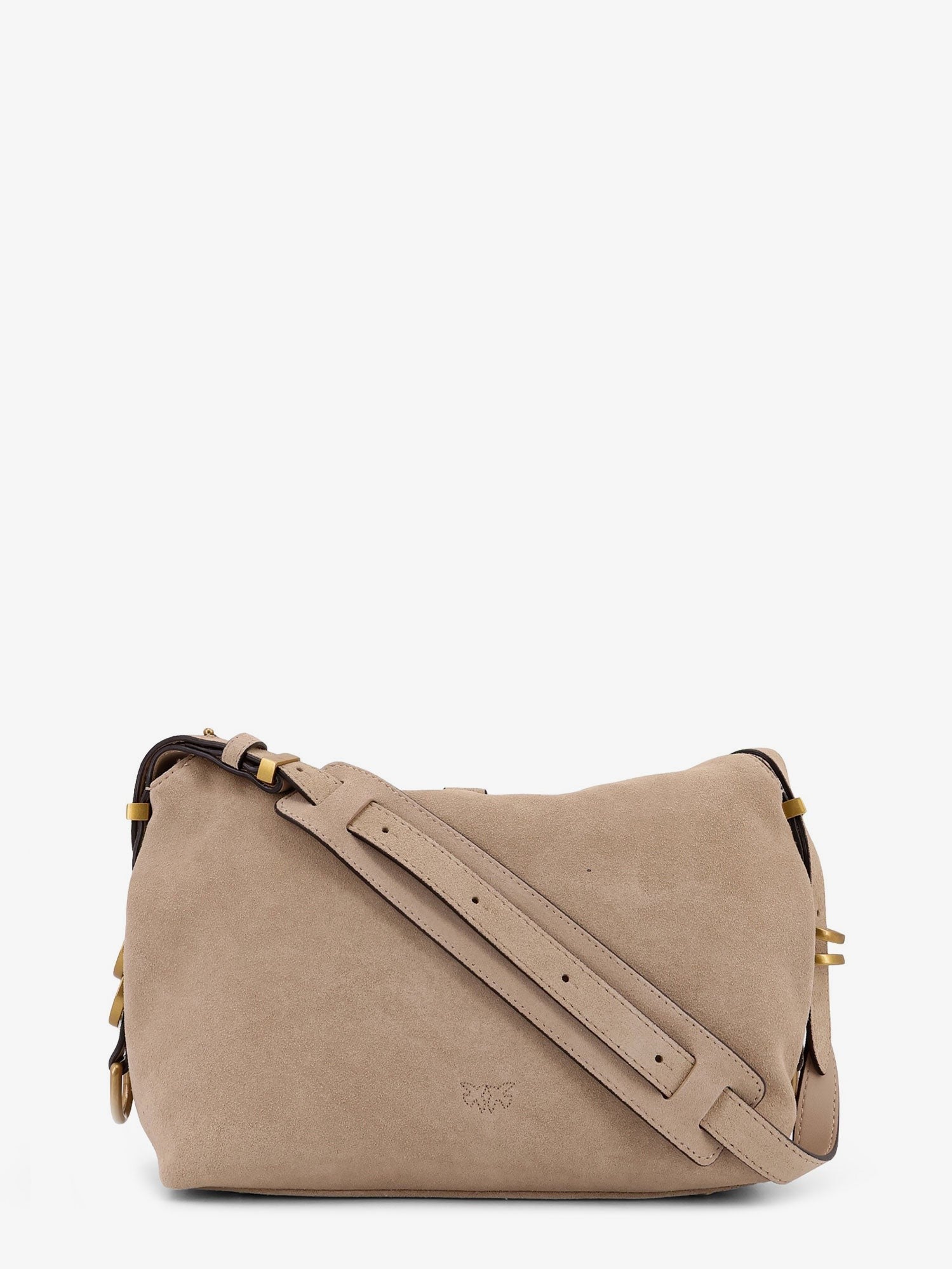 Pinko Women's Leather Shoulder Bag Beige