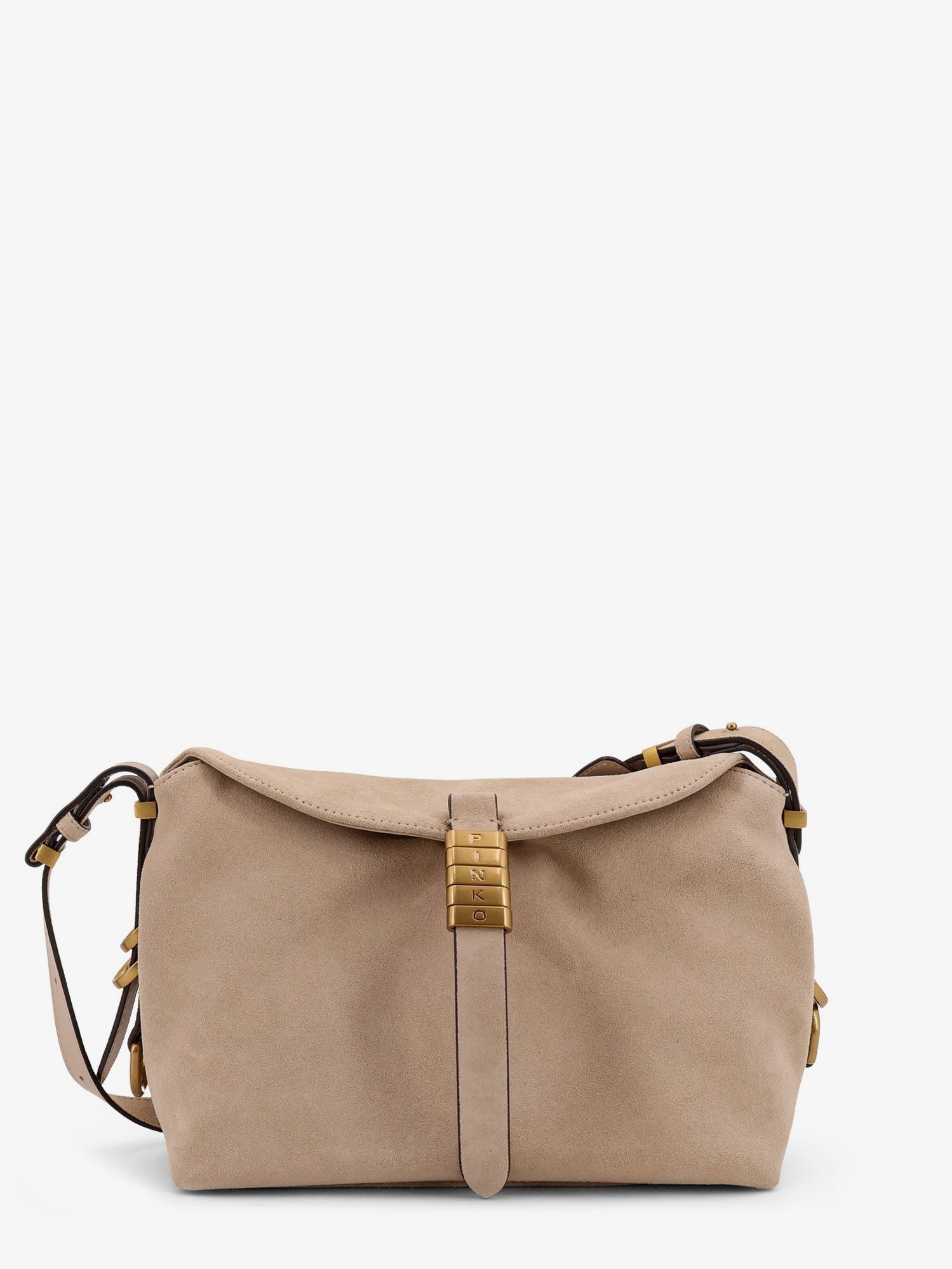 Pinko Women's Leather Shoulder Bag Beige