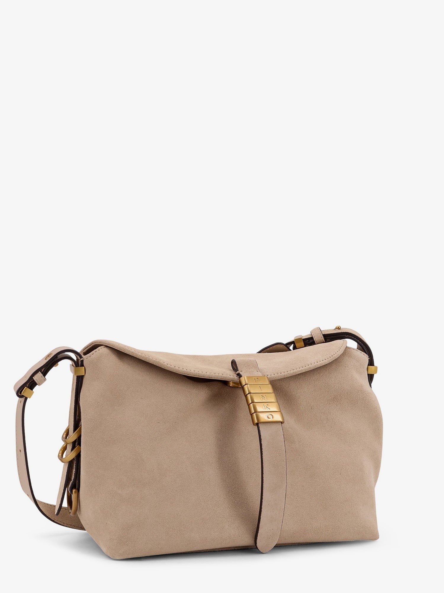 Pinko Women's Leather Shoulder Bag Beige