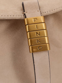 Pinko Women's Leather Shoulder Bag Beige