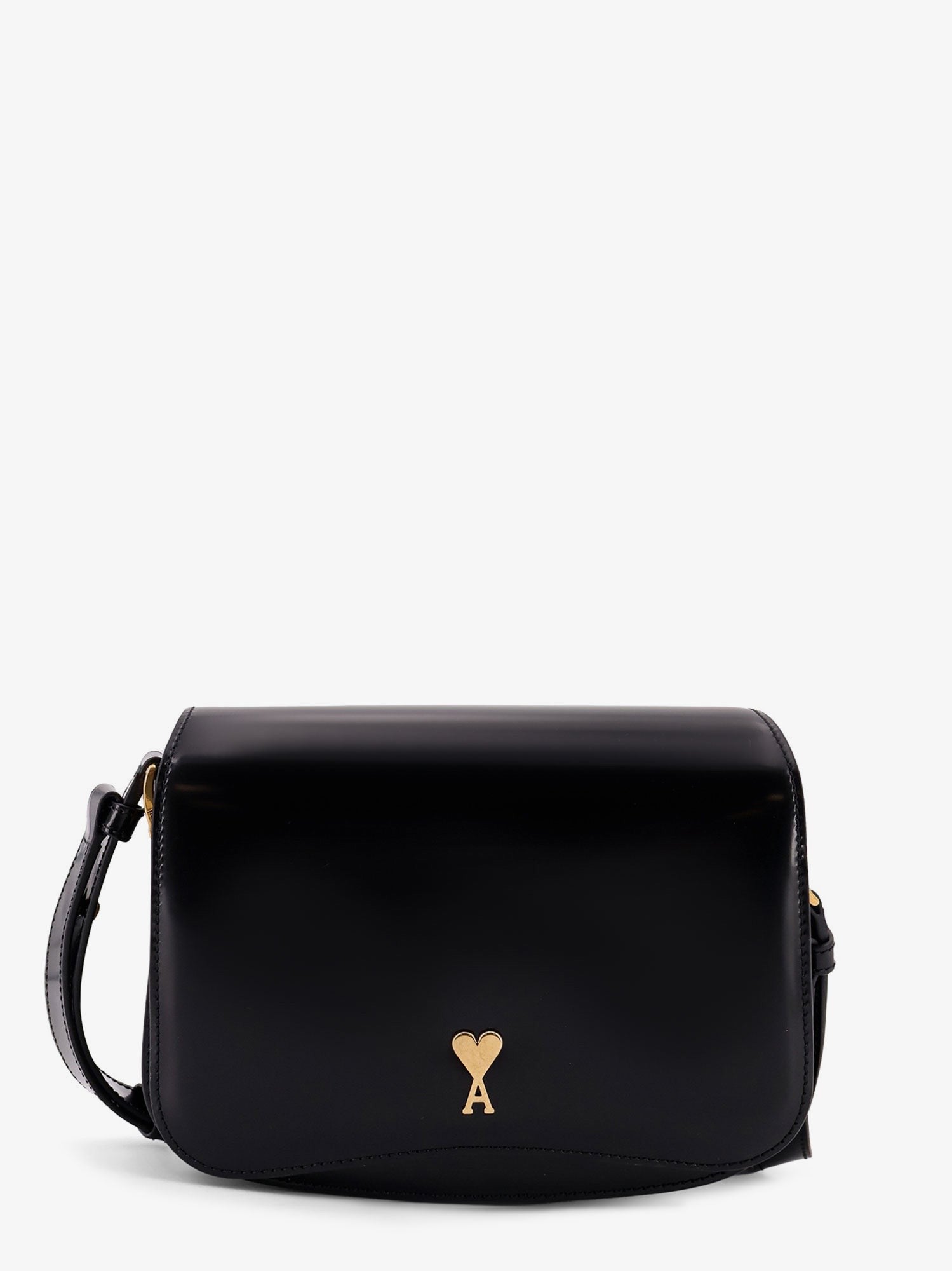 Ami Paris Women's Leather Shoulder Bag Black