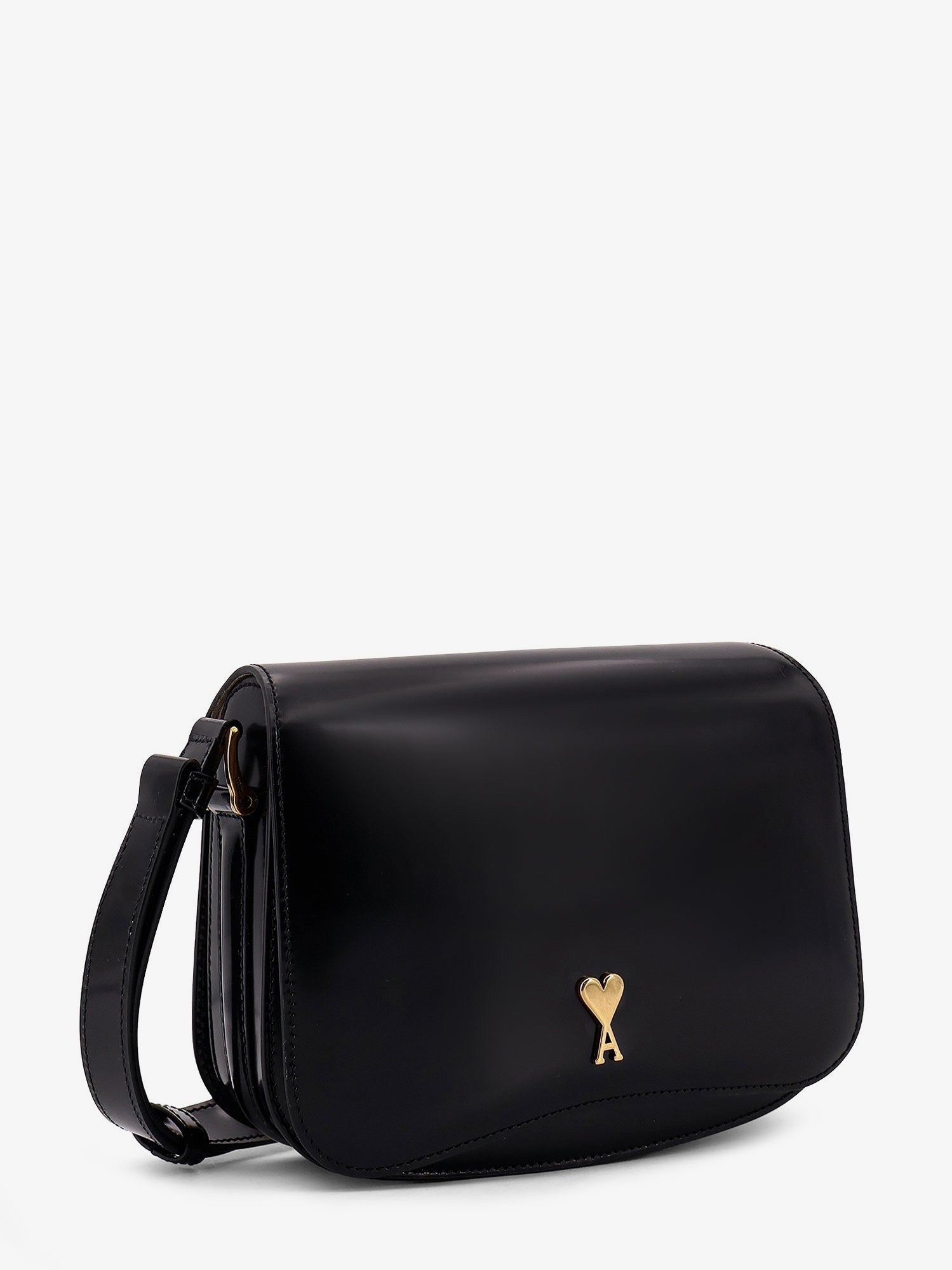 Ami Paris Women's Leather Shoulder Bag Black