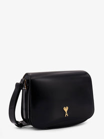 Ami Paris Women's Leather Shoulder Bag Black