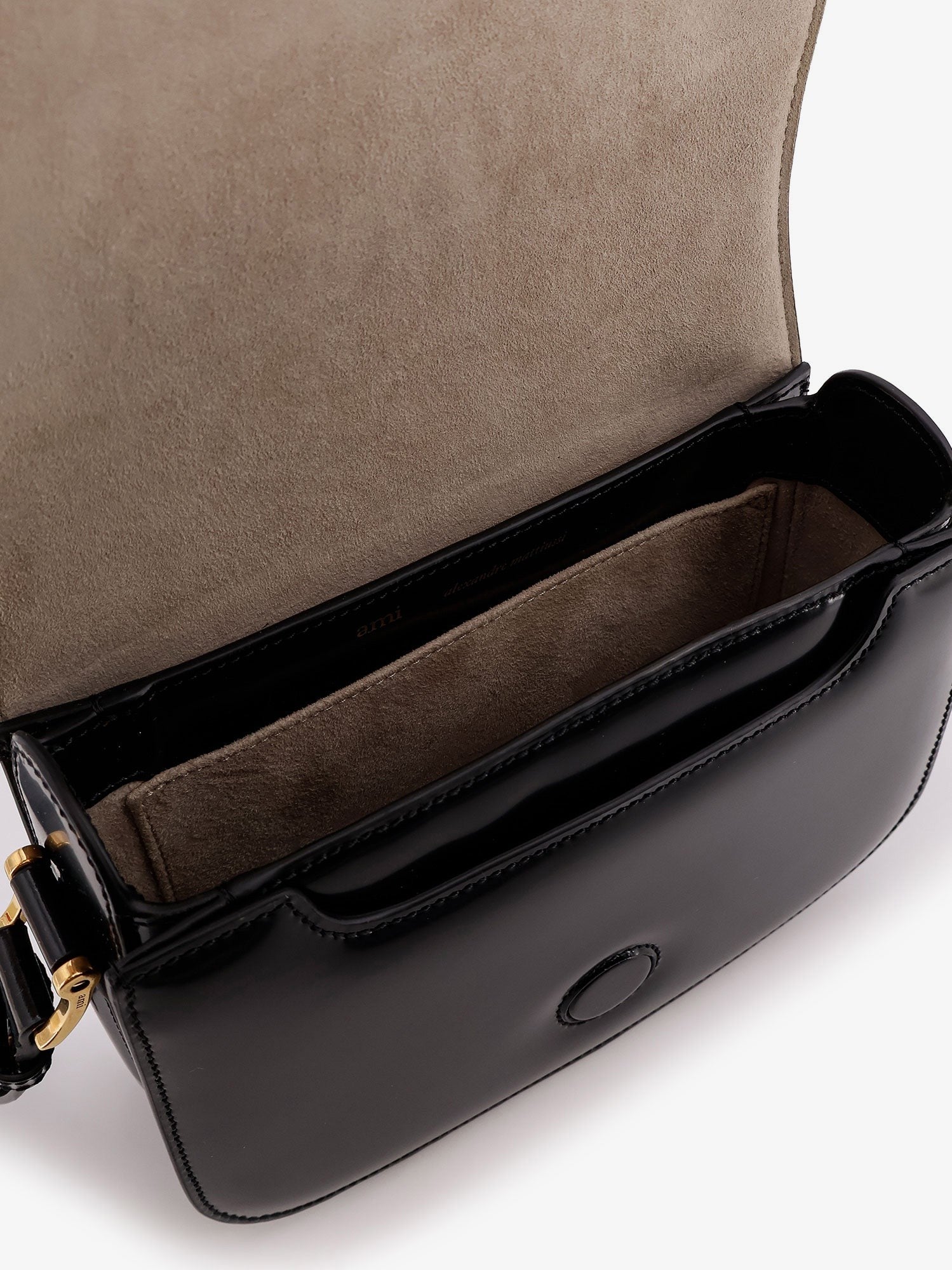 Ami Paris Women's Leather Shoulder Bag Black