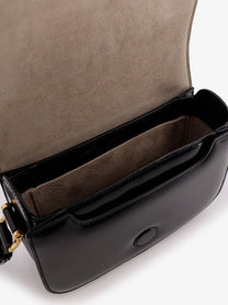 Ami Paris Women's Leather Shoulder Bag Black
