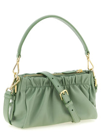 PRADA Leather Shoulder Bag Green