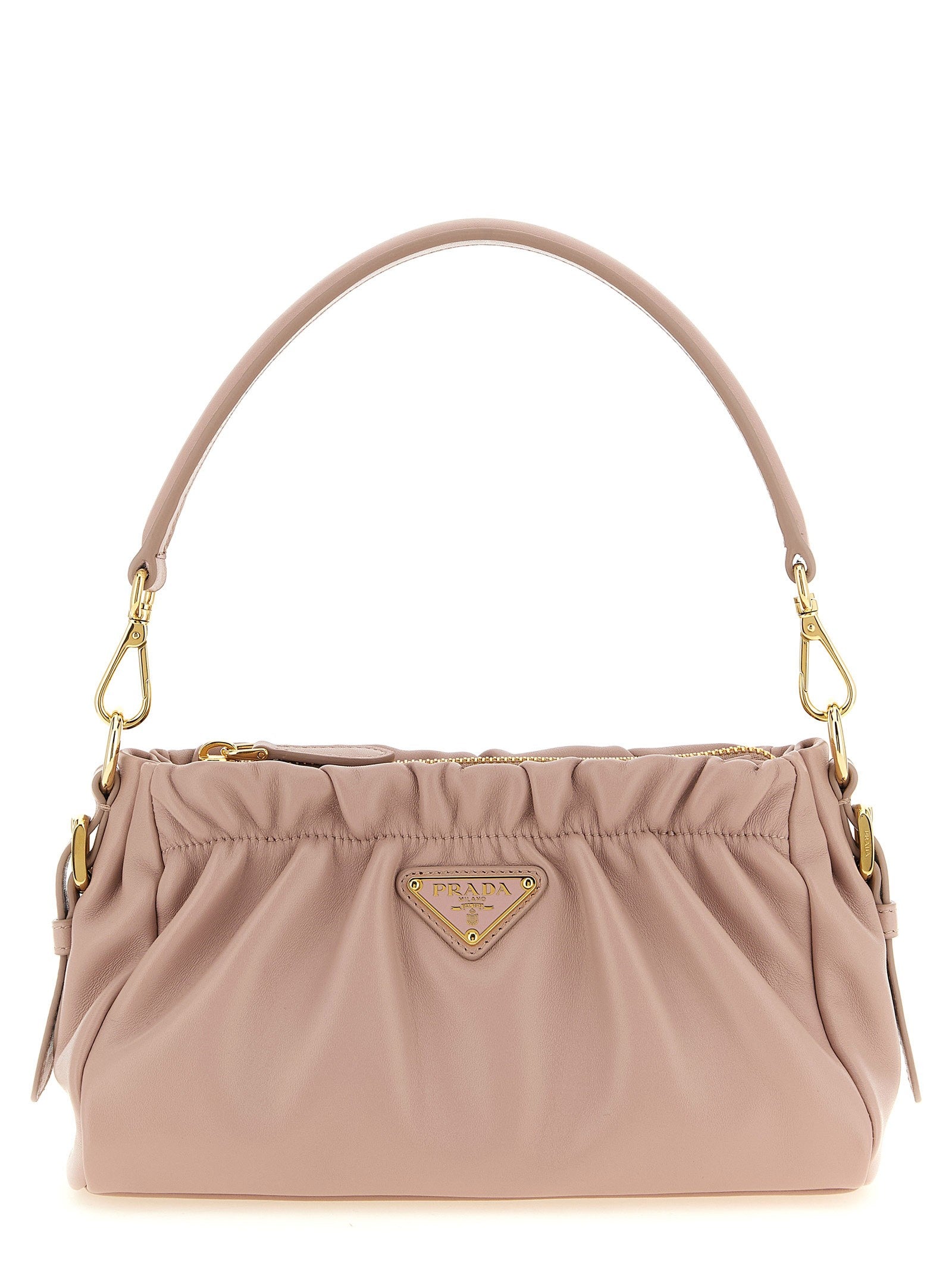 PRADA Leather Shoulder Bag Blue