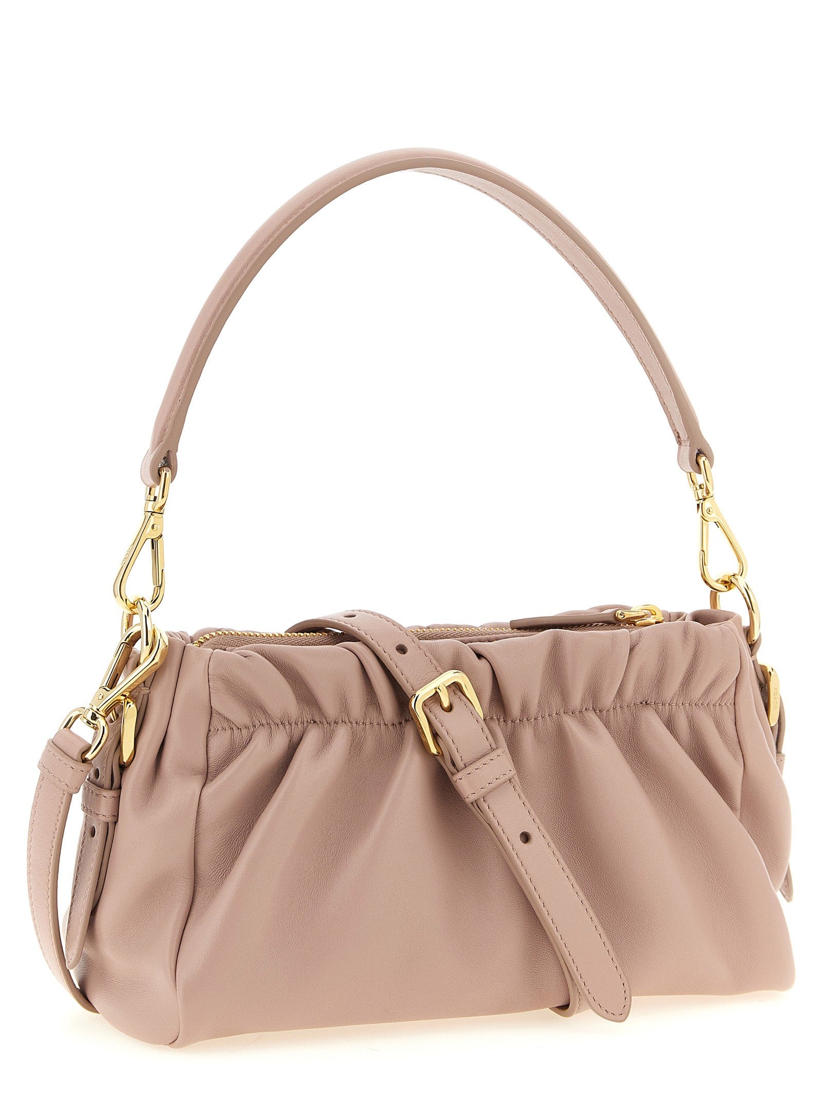 PRADA Leather Shoulder Bag Blue