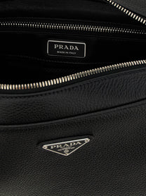 PRADA Leather Shoulder Strap Black