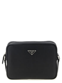 PRADA Leather Shoulder Strap Black