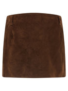 Marni Leather Skirt Brown, view 2